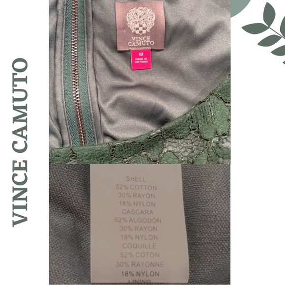 🛍️3/$40 Vince Camuto Elegant Floral Lace Cocktail Dress | 3/4 Sleeve | Size 10 - Picture 7 of 7
